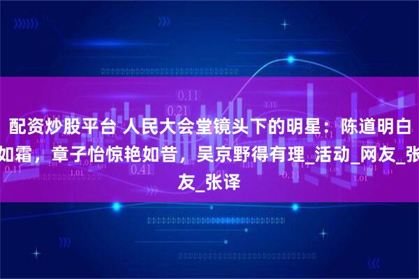 配资炒股平台 人民大会堂镜头下的明星：陈道明白头如霜，章子怡惊艳如昔，吴京野得有理_活动_网友_张译